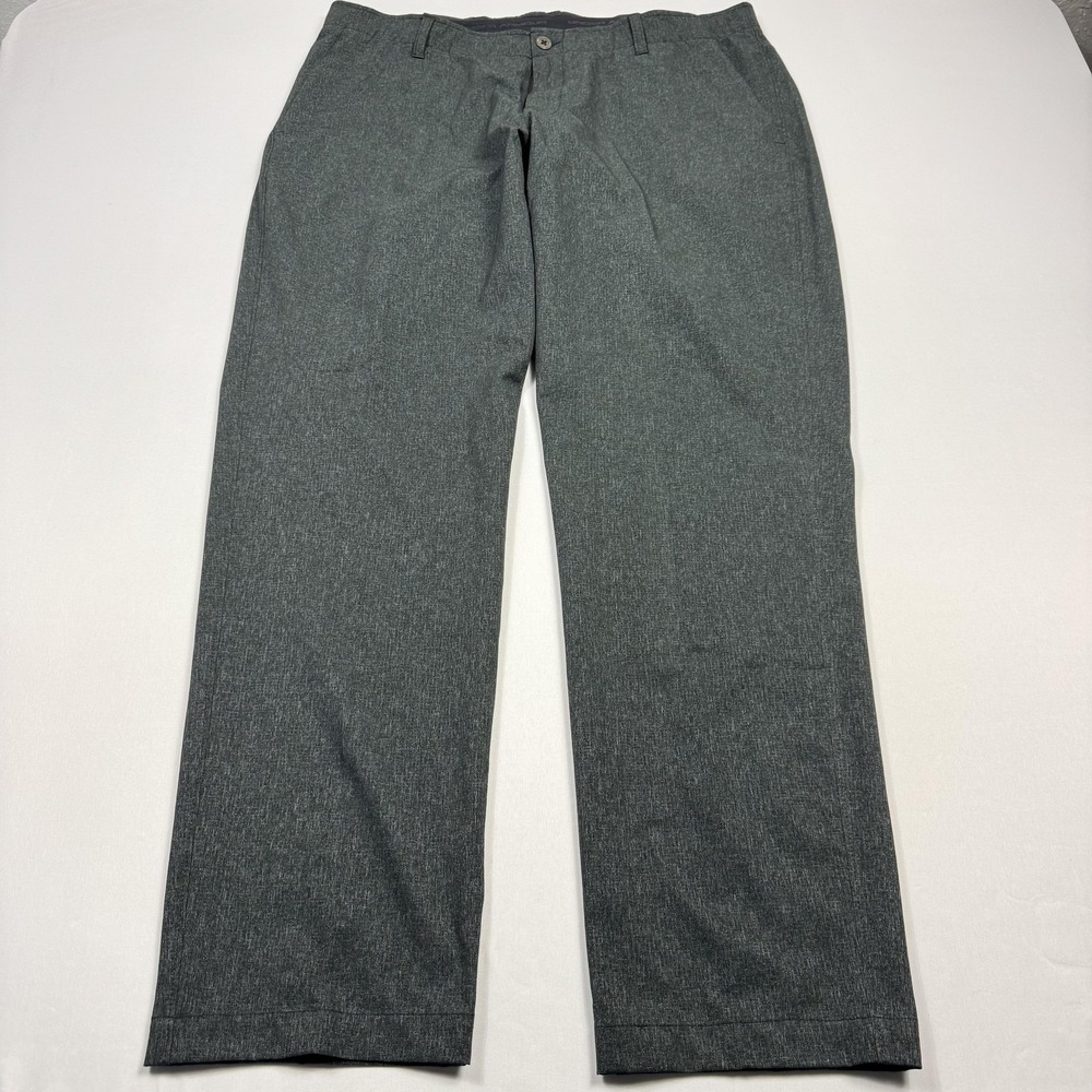 Under Armour Pants Mens 38x32 Gray Heather Golf Performance Flat Front UA Logoโ